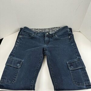 Patagonia Women’s Iron Clad Denim Organic Cotton Low Rise Cargo Jeans 28